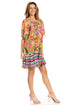 Vestido bohemio de verano informal con estampado floral de manga corta para cóctel de Sakkas Eliza para mujer