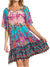 Vestido bohemio de verano informal con estampado floral de manga corta para cóctel de Sakkas Eliza para mujer
