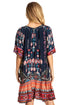 Vestido bohemio de verano informal con estampado floral de manga corta para cóctel de Sakkas Eliza para mujer