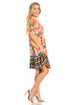 Vestido bohemio de verano informal con estampado floral de manga corta para cóctel de Sakkas Eliza para mujer