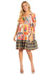 Vestido bohemio de verano informal con estampado floral de manga corta para cóctel de Sakkas Eliza para mujer