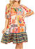 Vestido bohemio de verano informal con estampado floral de manga corta para cóctel de Sakkas Eliza para mujer
