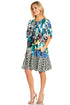 Vestido bohemio de verano informal con estampado floral de manga corta para cóctel de Sakkas Eliza para mujer