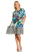 Vestido bohemio de verano informal con estampado floral de manga corta para cóctel de Sakkas Eliza para mujer
