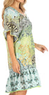 Vestido bohemio de verano informal con estampado floral de manga corta para cóctel de Sakkas Eliza para mujer