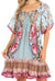 Vestido bohemio de verano informal con estampado floral de manga corta para cóctel de Sakkas Eliza para mujer