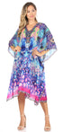 Sakkas Kristy Long Tall Lightweight Caftan Dress / Cover Up With V-Neck Jewels
