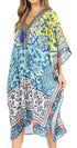 Sakkas Kristy Long Tall Lightweight Caftan Dress / Cover Up With V-Neck Jewels