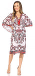 Sakkas Kristy Long Tall Lightweight Caftan Dress / Cover Up With V-Neck Jewels