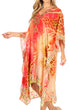 Sakkas Kristy Long Tall Lightweight Caftan Dress / Cover Up With V-Neck Jewels