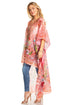 Sakkas Zeke Hi Low V-Neck Caftan Dress Printed Top Cover / Up