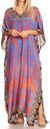 Vestido caftán largo con escote en V y diseño fluido Anahi de Sakkas con diamantes de imitación