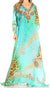 Vestido caftán largo con escote en V y diseño fluido Anahi de Sakkas con diamantes de imitación