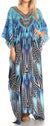 Vestido caftán largo con escote en V y diseño fluido Anahi de Sakkas con diamantes de imitación