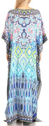 Vestido caftán largo con escote en V y diseño fluido Anahi de Sakkas con diamantes de imitación