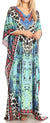Vestido caftán largo con escote en V y diseño fluido Anahi de Sakkas con diamantes de imitación