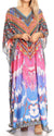Vestido caftán largo con escote en V y diseño fluido Anahi de Sakkas con diamantes de imitación
