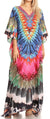 Vestido caftán largo con escote en V y diseño fluido Anahi de Sakkas con diamantes de imitación