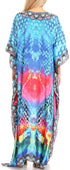 Vestido caftán largo con escote en V y diseño fluido Anahi de Sakkas con diamantes de imitación