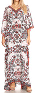 Vestido caftán largo con escote en V y diseño fluido Anahi de Sakkas con diamantes de imitación