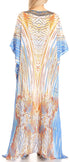 Vestido caftán largo con escote en V y diseño fluido Anahi de Sakkas con diamantes de imitación