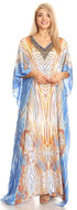 Vestido caftán largo con escote en V y diseño fluido Anahi de Sakkas con diamantes de imitación