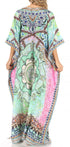 Vestido caftán largo con escote en V y diseño fluido Anahi de Sakkas con diamantes de imitación