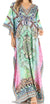Vestido caftán largo con escote en V y diseño fluido Anahi de Sakkas con diamantes de imitación