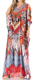 Vestido caftán largo con escote en V y diseño fluido Anahi de Sakkas con diamantes de imitación