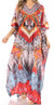 Vestido caftán largo con escote en V y diseño fluido Anahi de Sakkas con diamantes de imitación