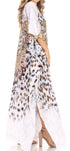 Vestido caftán largo con escote en V y diseño fluido Anahi de Sakkas con diamantes de imitación
