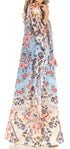 Vestido caftán largo con escote en V y diseño fluido Anahi de Sakkas con diamantes de imitación