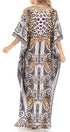 Vestido caftán largo con escote en V y diseño fluido Anahi de Sakkas con diamantes de imitación