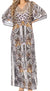 Vestido caftán largo con escote en V y diseño fluido Anahi de Sakkas con diamantes de imitación