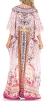 Vestido caftán largo con escote en V y diseño fluido Anahi de Sakkas con diamantes de imitación