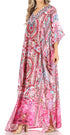 Vestido caftán largo con escote en V y diseño fluido Anahi de Sakkas con diamantes de imitación