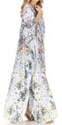 Vestido caftán largo con escote en V y diseño fluido Anahi de Sakkas con diamantes de imitación