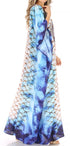 Vestido caftán largo con escote en V y diseño fluido Anahi de Sakkas con diamantes de imitación