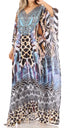 Vestido caftán largo con escote en V y diseño fluido Anahi de Sakkas con diamantes de imitación