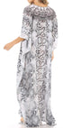 Vestido caftán largo con escote en V y diseño fluido Anahi de Sakkas con diamantes de imitación
