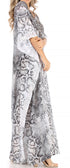 Vestido caftán largo con escote en V y diseño fluido Anahi de Sakkas con diamantes de imitación
