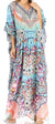 Vestido caftán largo con escote en V y diseño fluido Anahi de Sakkas con diamantes de imitación