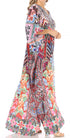 Vestido caftán largo con escote en V y diseño fluido Anahi de Sakkas con diamantes de imitación