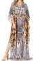 Vestido caftán largo con escote en V y diseño fluido Anahi de Sakkas con diamantes de imitación