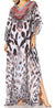 Vestido caftán largo con escote en V y diseño fluido Anahi de Sakkas con diamantes de imitación