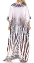 Vestido caftán largo con escote en V y diseño fluido Anahi de Sakkas con diamantes de imitación