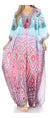 Vestido caftán largo Sakkas Georgettina con escote en V y cristales fluidos