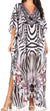 Vestido caftán largo Sakkas Georgettina con escote en V y cristales fluidos