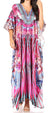 Vestido caftán largo Sakkas Georgettina con escote en V y cristales fluidos