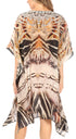 Sakkas MiuMiu Ligthweight Summer Printed Short Caftan Dress / Cover Up